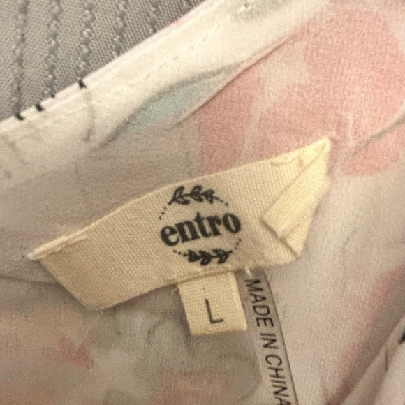 Anthropologie Entro satin Feathered paisley Tank Size L New - Picture 5 of 11